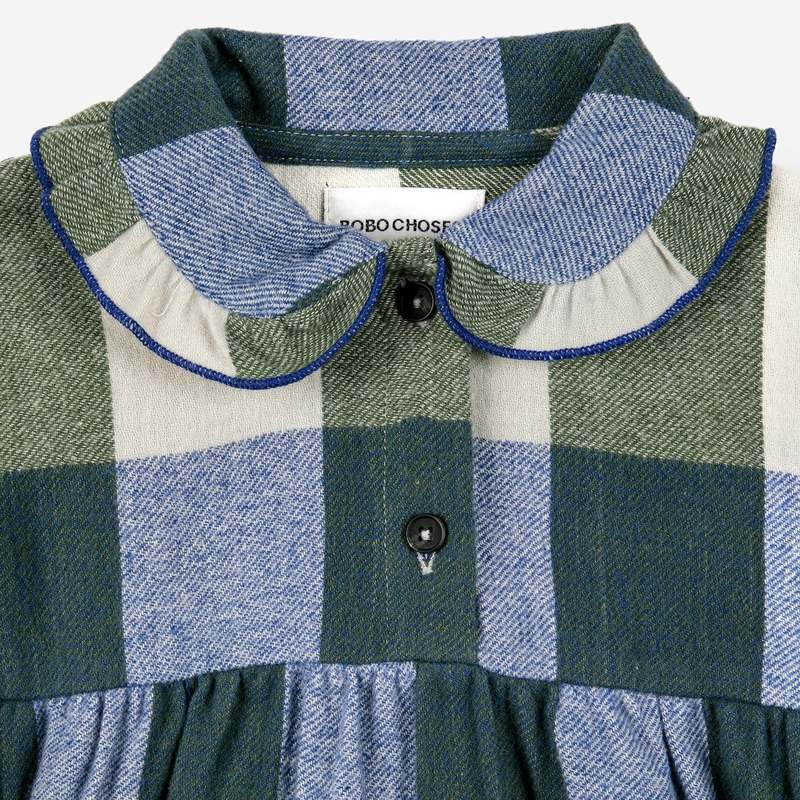 KIDS Bobo Choses Baby Plaid Jacquard Dress