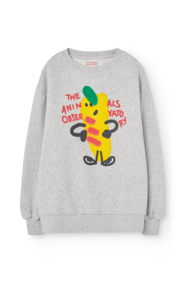 KIDS The Animals Observatory Bear Sweatshirt - Heather Grey