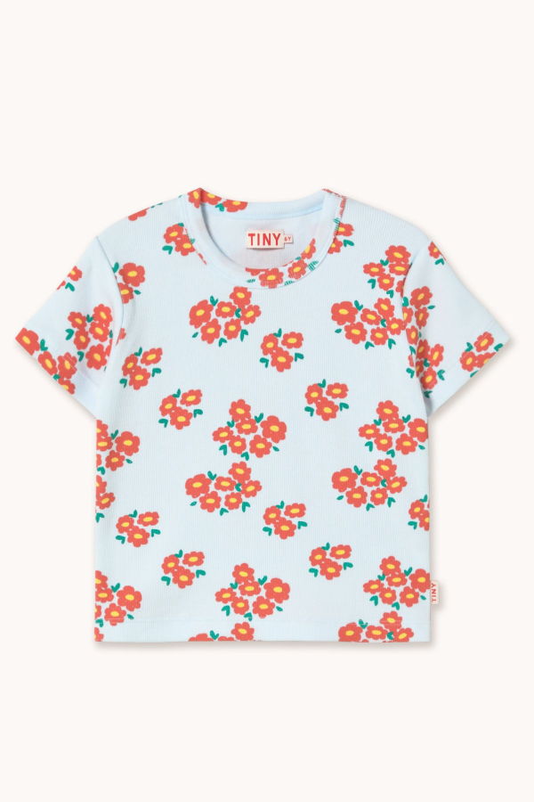 KIDS Tinycottons Blossoms Rib Tee