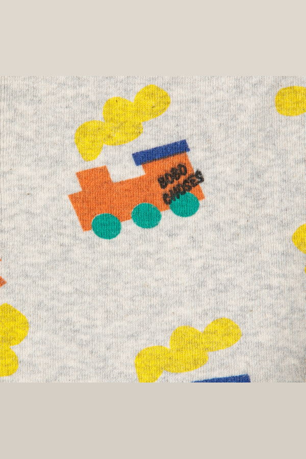 KIDS Bobo Choses Bobo Choo Choo Leggings - Light Heather Grey