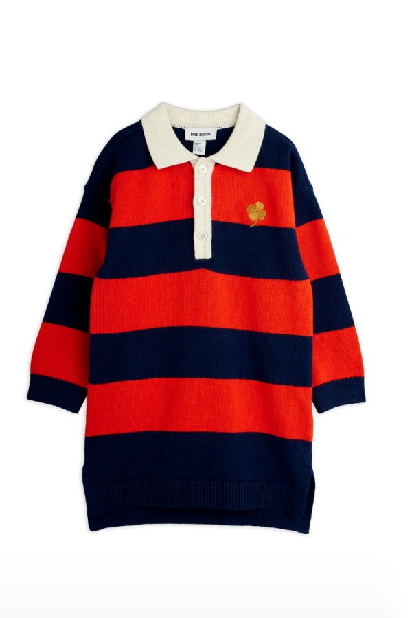 KIDS Mini Rodini Clover Knitted Rugby Dress