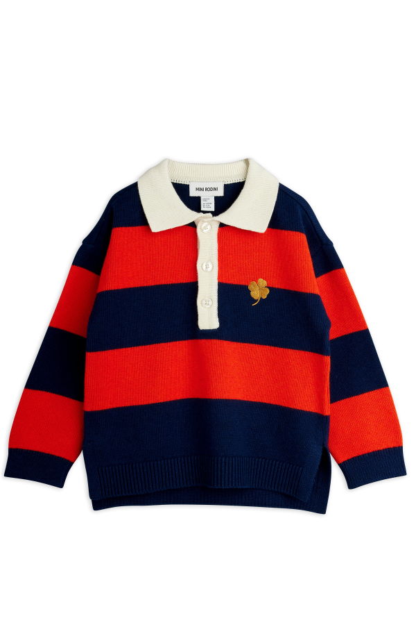 KIDS Mini Rodini Clover Knitted Rugby Sweater