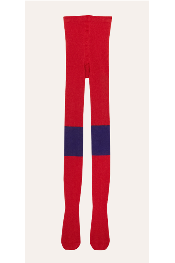 KIDS The Campamento Colorblock Tights - Red + Blue