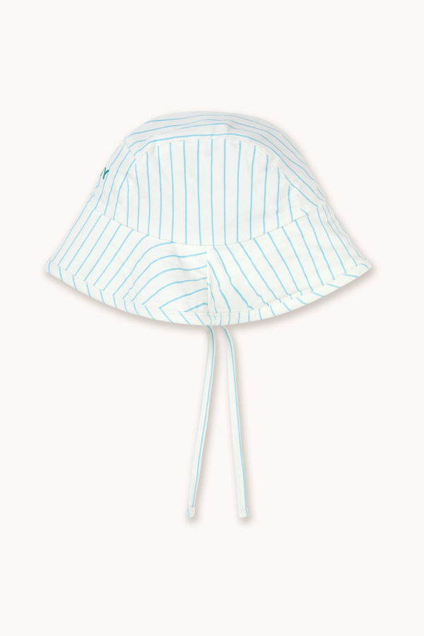 KIDS Tinycottons Cyan Fine Stripes Bucket Hat