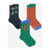 KIDS Bobo Choses Day Dreamer Socks, 3-Pack - Thumbnail 1