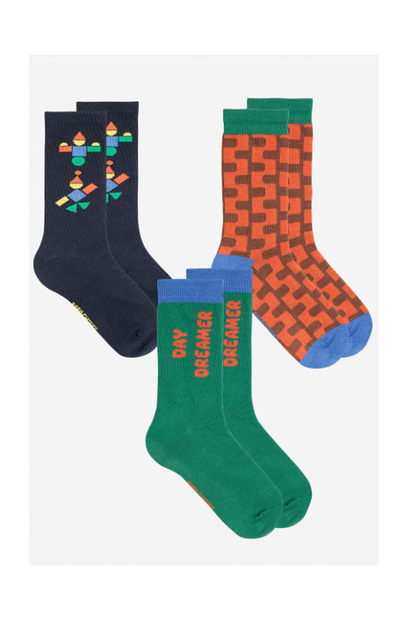 KIDS Bobo Choses Day Dreamer Socks, 3-Pack