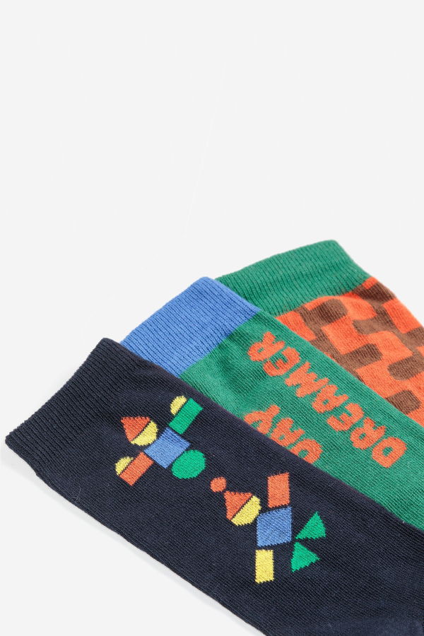 KIDS Bobo Choses Day Dreamer Socks, 3-Pack