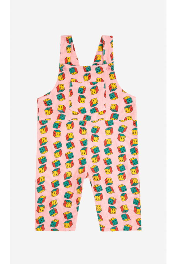 KIDS Bobo Choses Dices All Over Micro Corduroy Dungaree Overalls