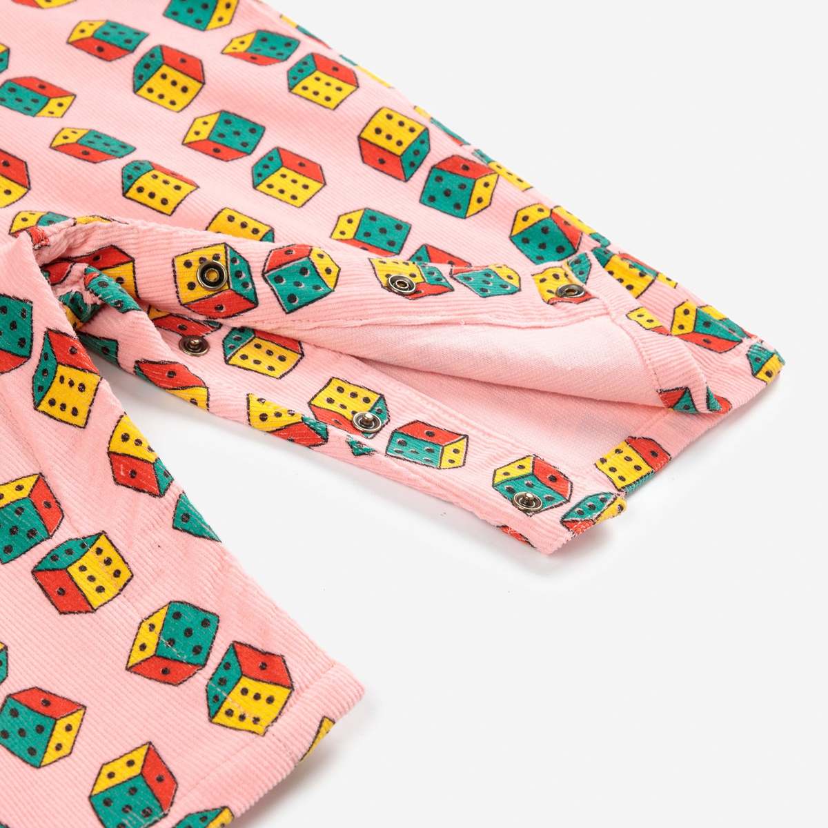KIDS Bobo Choses Dices All Over Micro Corduroy Dungaree Overalls - Image 4 of 5