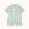 KIDS Tinycottons Emerald Stripes Playsuit - Thumbnail 2