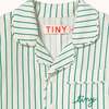 KIDS Tinycottons Emerald Stripes Playsuit - Thumbnail 3