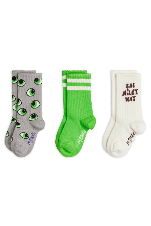 KIDS Mini Rodini Eyes Socks, 3-Pack