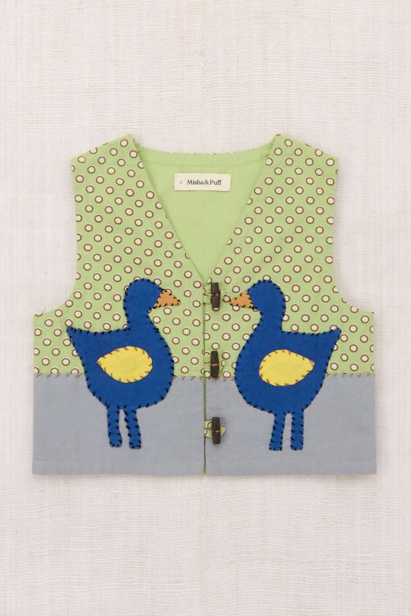 KIDS Misha & Puff Flock Applique Vest