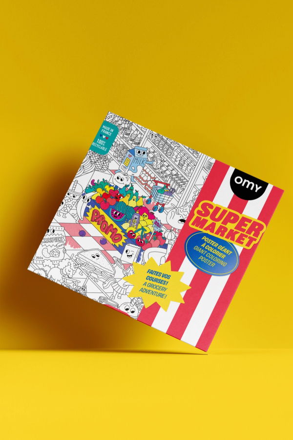 Omy Giant Coloring Poster, Supermarket