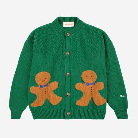 Kids Bobo Choses Sparkles Intarsia Cardigan - Yellow | Garmentory