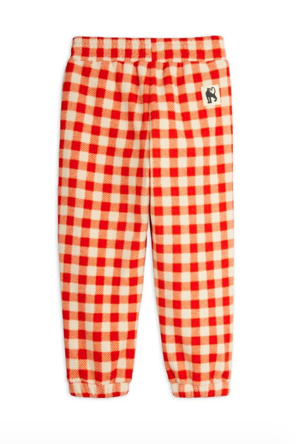 KIDS Mini Rodini Gingham Fleece Trousers