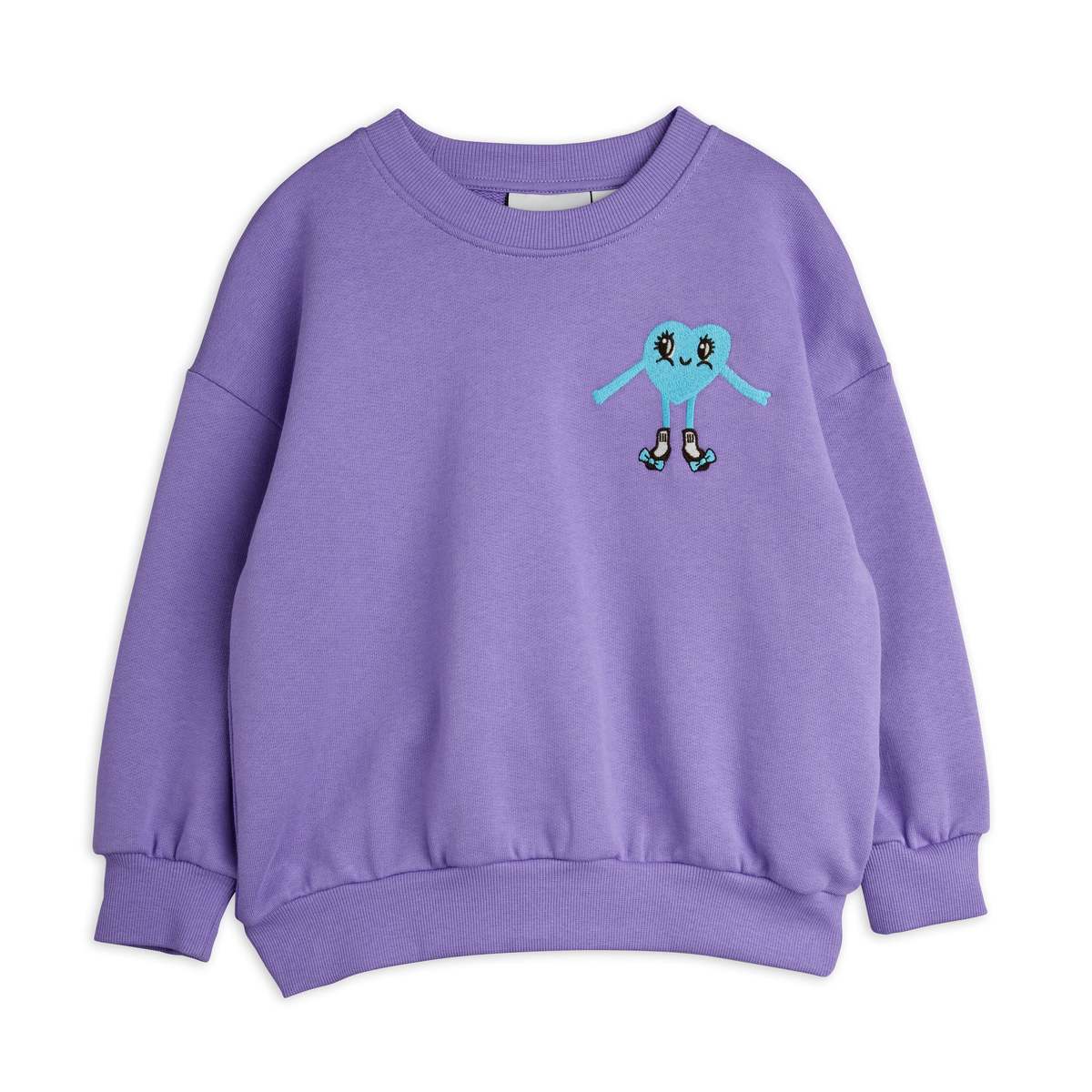 KIDS Mini Rodini Heart in Shoes Embroidered Sweatshirt - Image 1 of 4