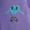 KIDS Mini Rodini Heart in Shoes Embroidered Sweatshirt - Thumbnail 2