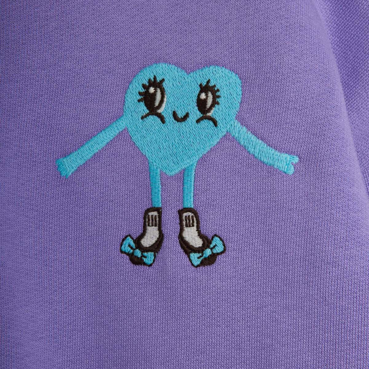 KIDS Mini Rodini Heart in Shoes Embroidered Sweatshirt - Image 2 of 4