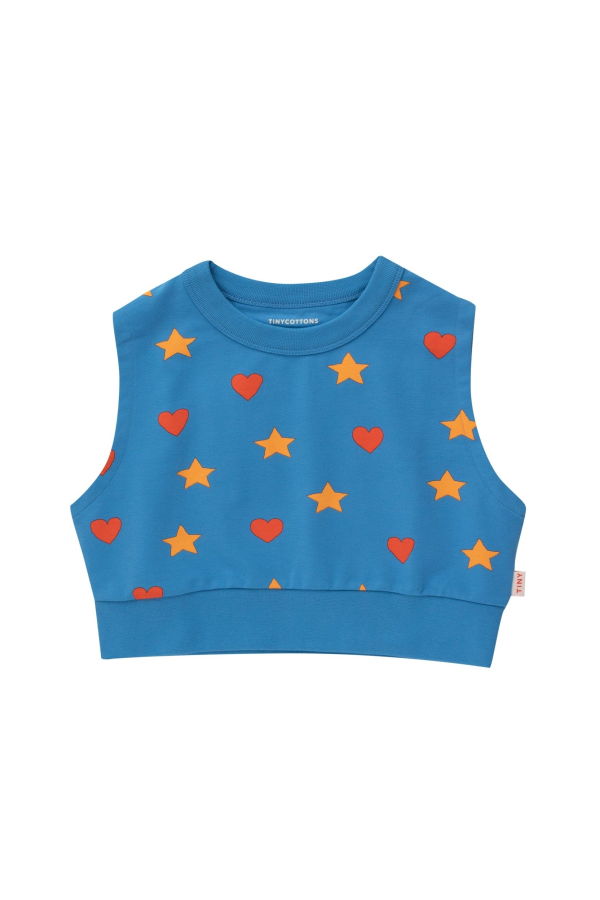 KIDS Tinycottons Hearts Stars Sleeveless Sweatshirt