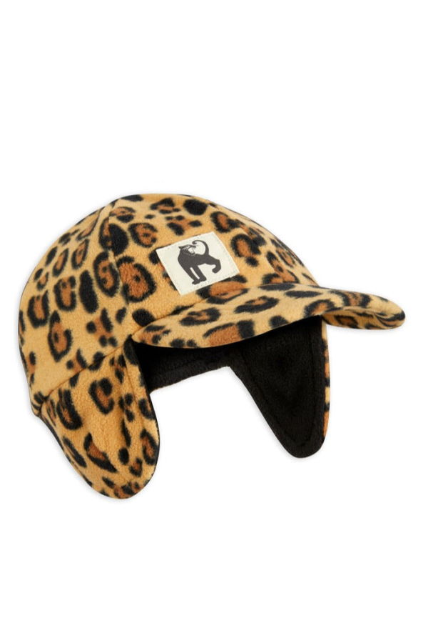 KIDS Mini Rodini Fleece Cap - Leopard
