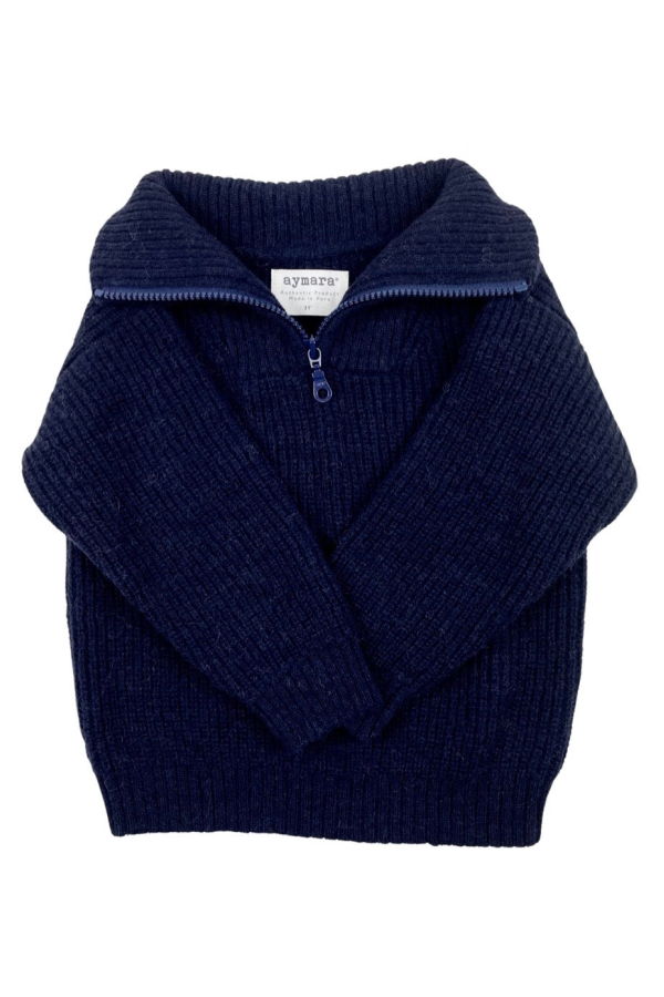 KIDS Aymara Levi Half Zip Sweater