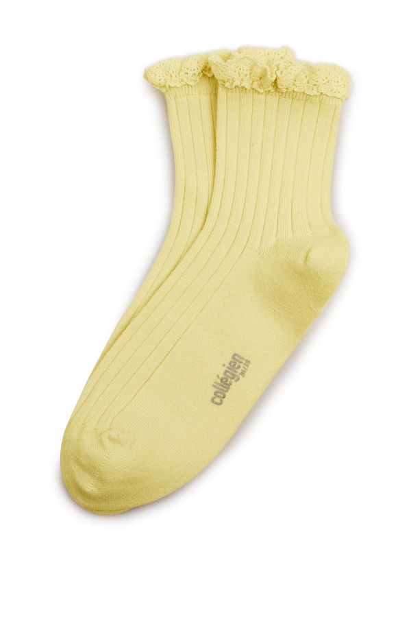 KIDS Collegien Lili Lace Trimmed Socks - Vanille