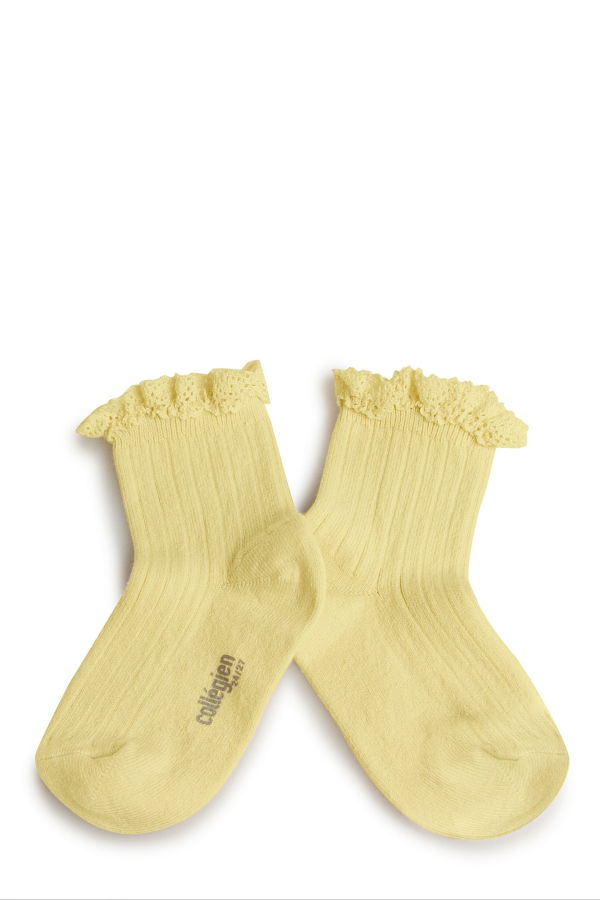 KIDS Collegien Lili Lace Trimmed Socks - Vanille