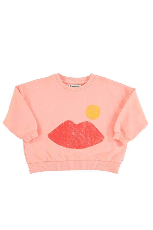 KIDS Piupiuchick Lips Sweatshirt - Coral