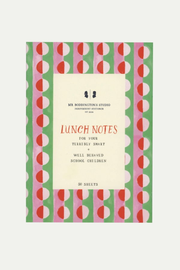 Mr. Boddington's Studio Lunch Notes