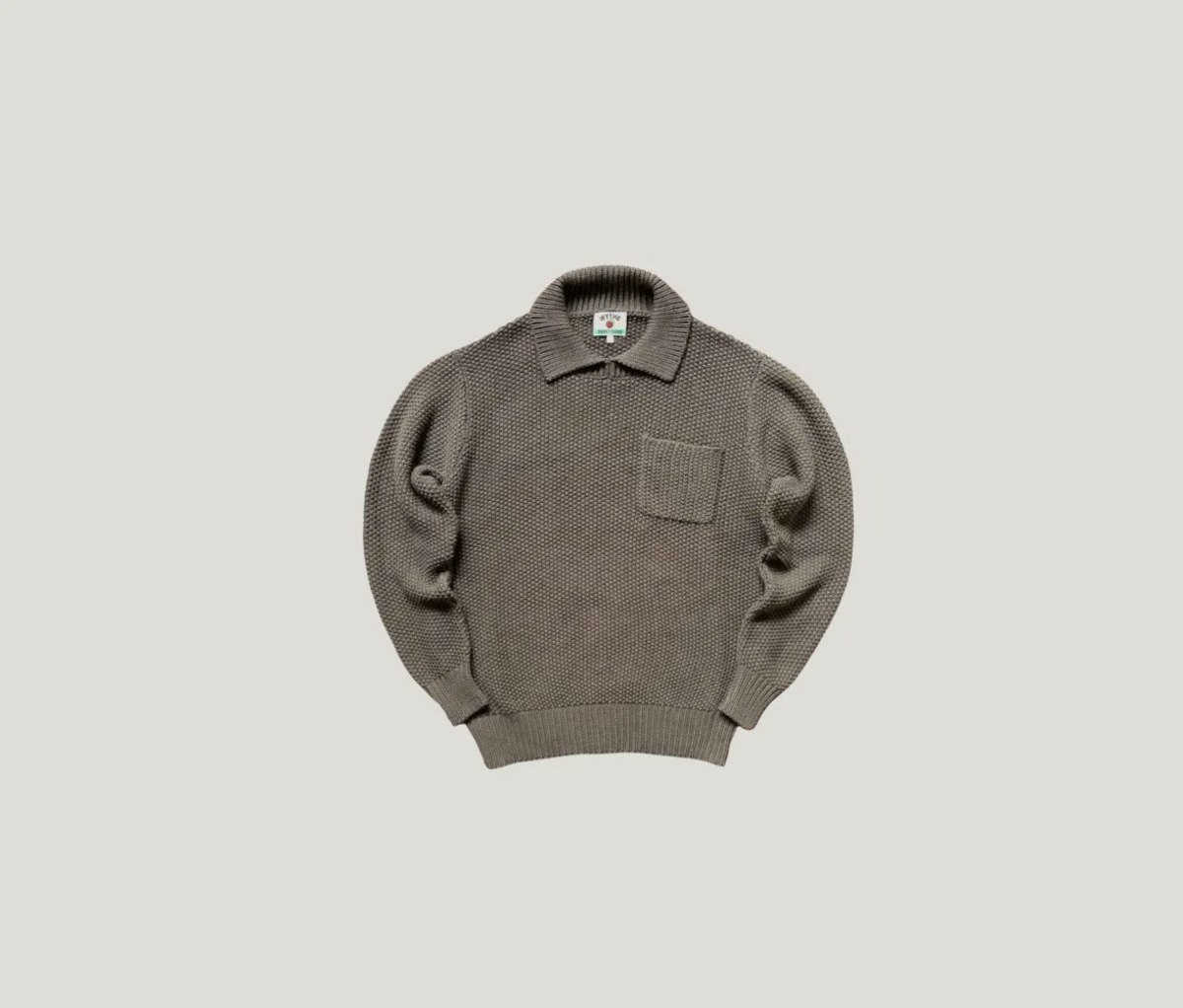 Wythe Moss Stitch Collared Sweater - Image 1 of 4