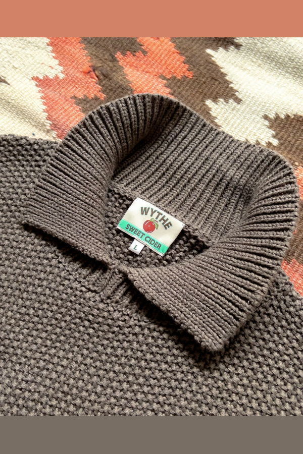 Wythe Moss Stitch Collared Sweater