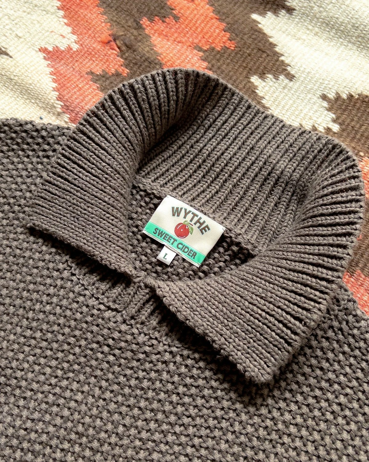 Wythe Moss Stitch Collared Sweater - Image 2 of 4