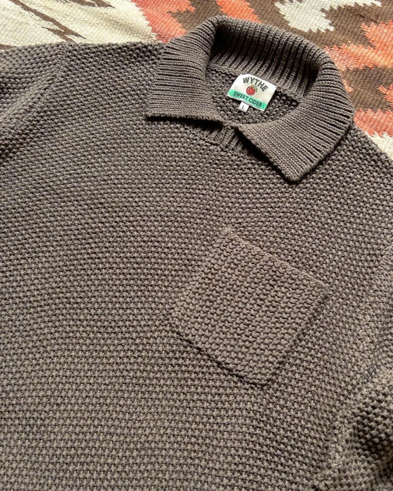 Wythe Moss Stitch Collared Sweater