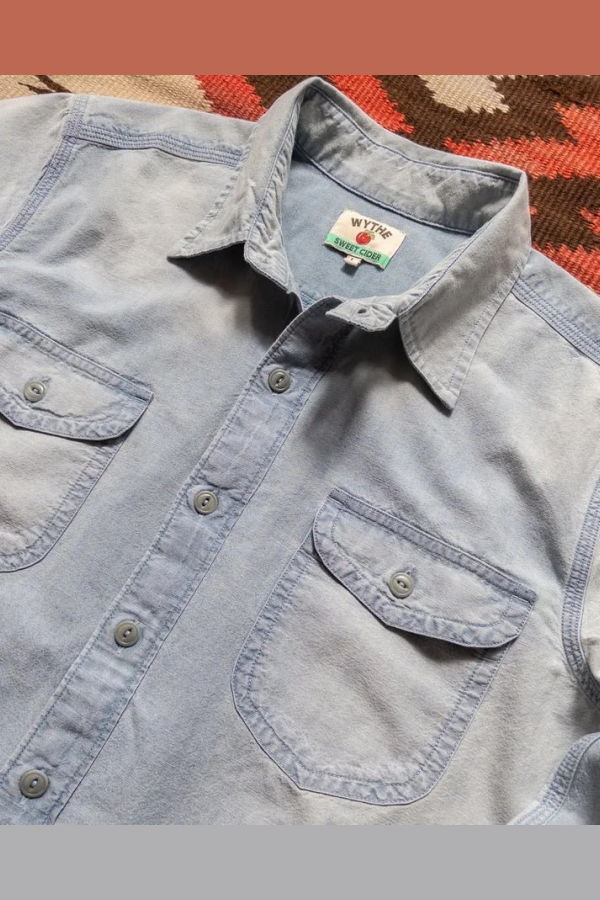 Wythe Embroidered Chambray Workshirt