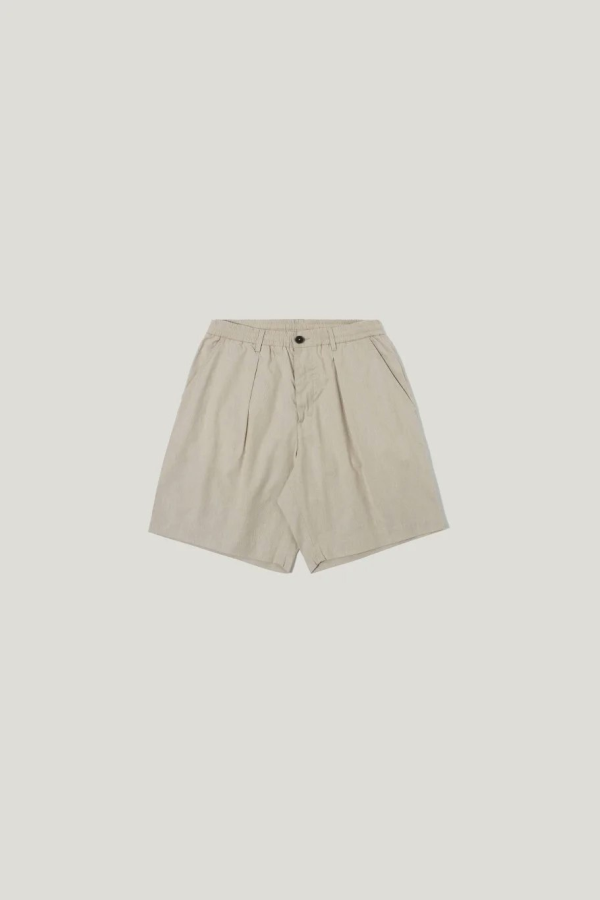 Universal Works Pleated Track Short - Brown Kennedy