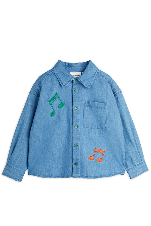 KIDS Mini Rodini Note Lightweight Denim Shirt