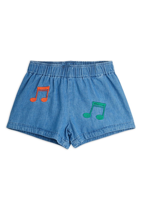 KIDS Mini Rodini Note Lightweight Denim Shorts