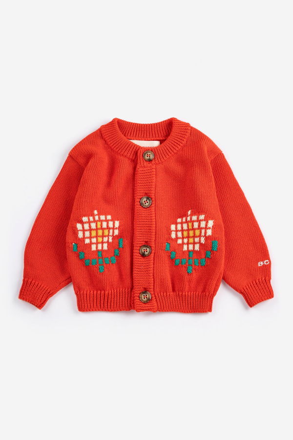 KIDS Bobo Choses Pixel Daisy Baby Cardigan