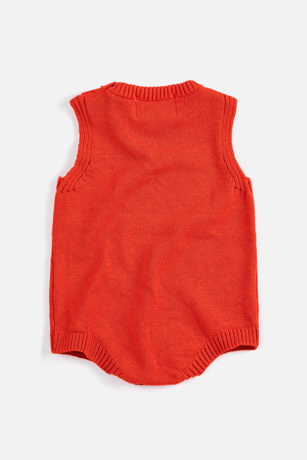 Bobo Choses Pixel Strawberry Knitted Playsuit