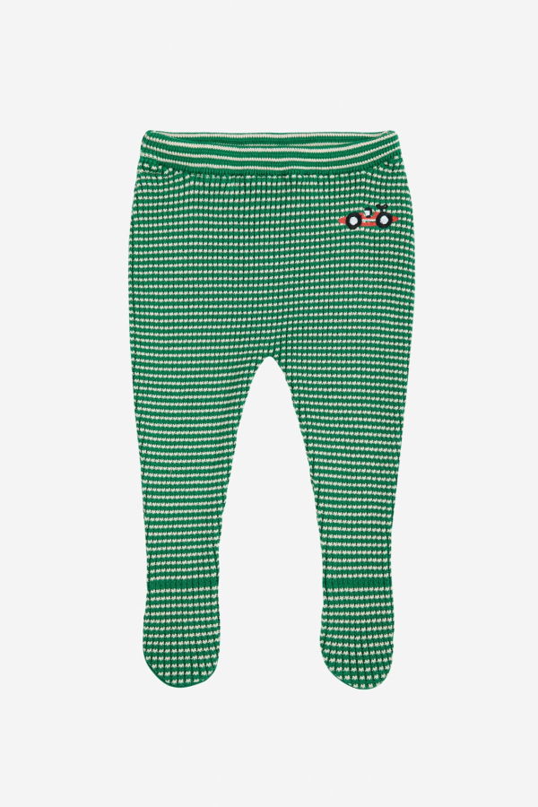 KIDS Bobo Choses Race Car Knitted Footed Leggings