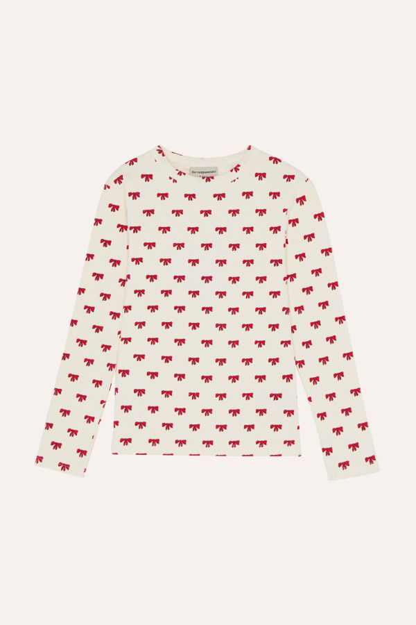 KIDS The Campamento Red Bows L/S Top