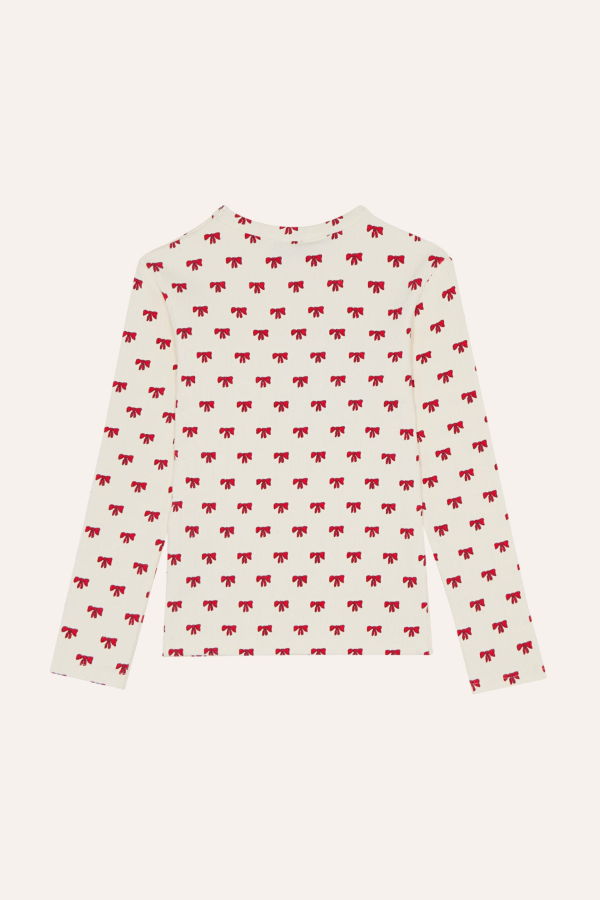 KIDS The Campamento Red Bows L/S Top
