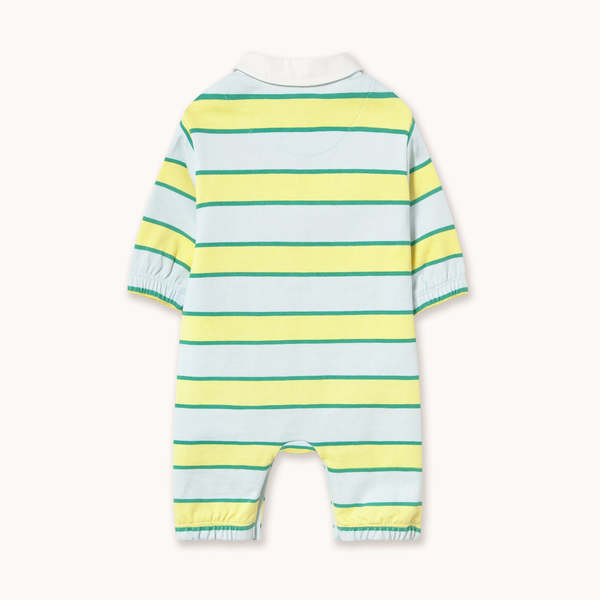 KIDS Tinycottons Retro Stripes Polo Playsuit