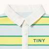 KIDS Tinycottons Retro Stripes Polo Playsuit - Thumbnail 3