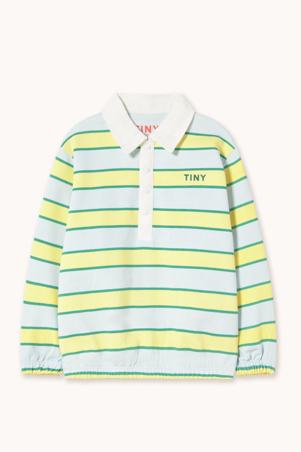KIDS Tinycottons Retro Stripes Polo Sweatshirt