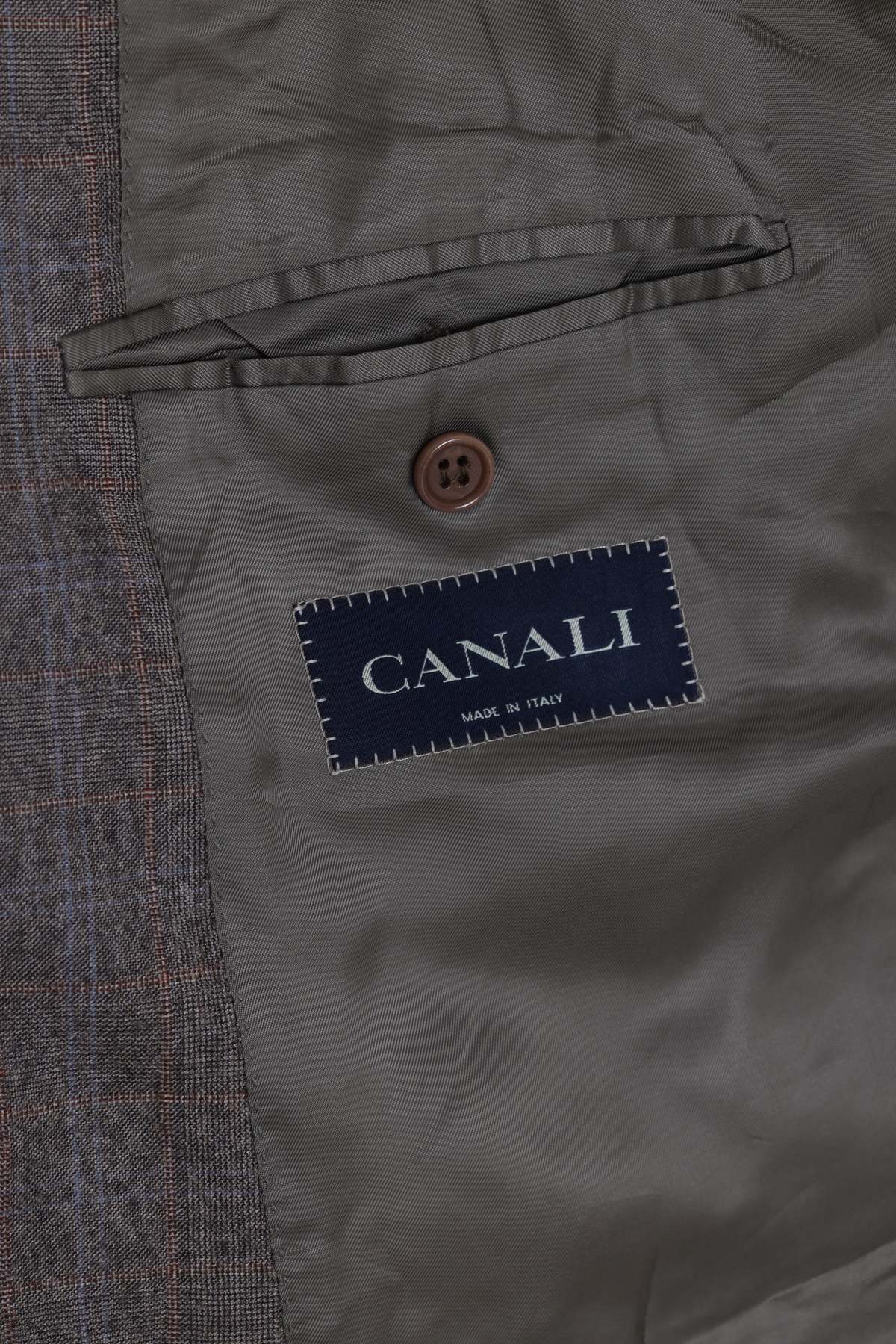 CANALI (Italy) 1985–1995, Double-Breasted Blazer, Super 130’s, Windowpane - Image 7 of 8