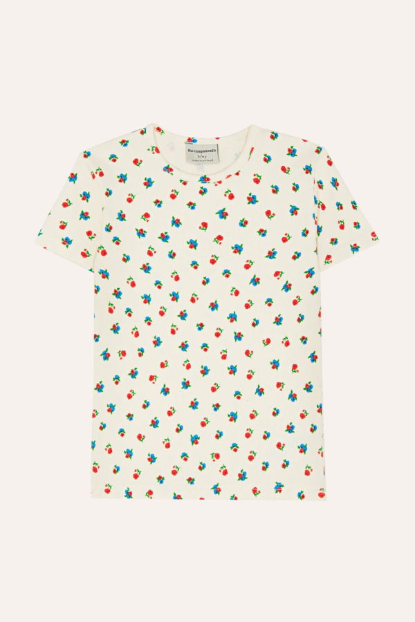 KIDS The Campamento Small Flowers T-Shirt - Ecru