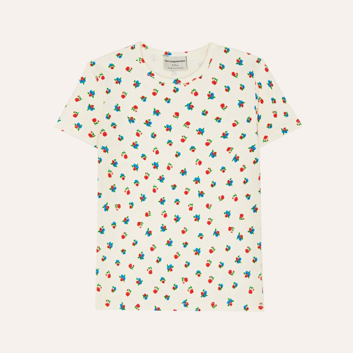 KIDS The Campamento Small Flowers T-Shirt - Ecru - Image 1 of 2
