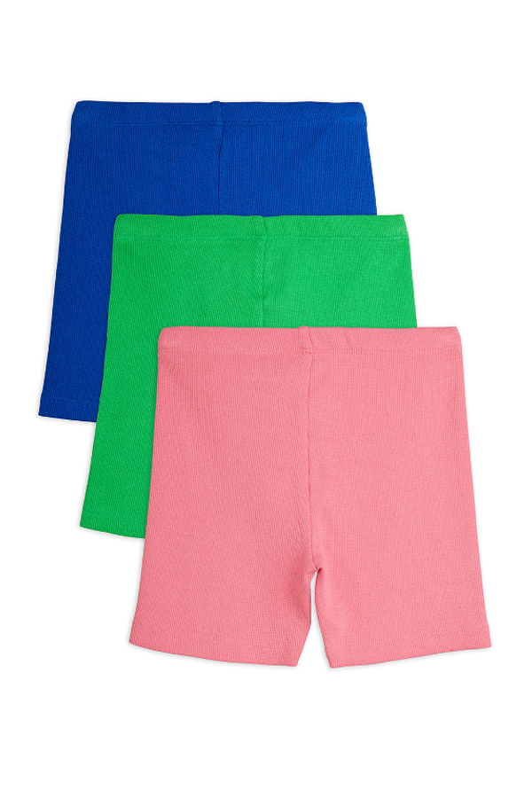 KIDS Mini Rodini Solid Biker Shorts, 3-Pack